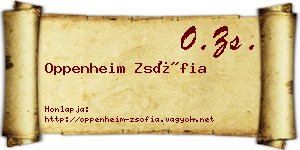 Oppenheim Zsófia névjegykártya